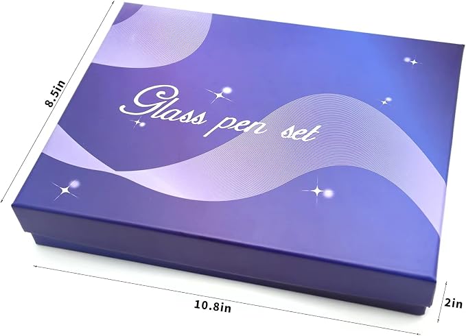 Glass Dipped Pen Ink Set Handmade Crystal Calligraphy Pen - Image 7
