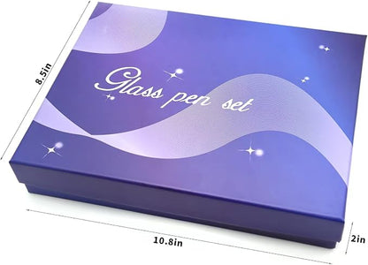 Glass Dipped Pen Ink Set Handmade Crystal Calligraphy Pen - Image 7