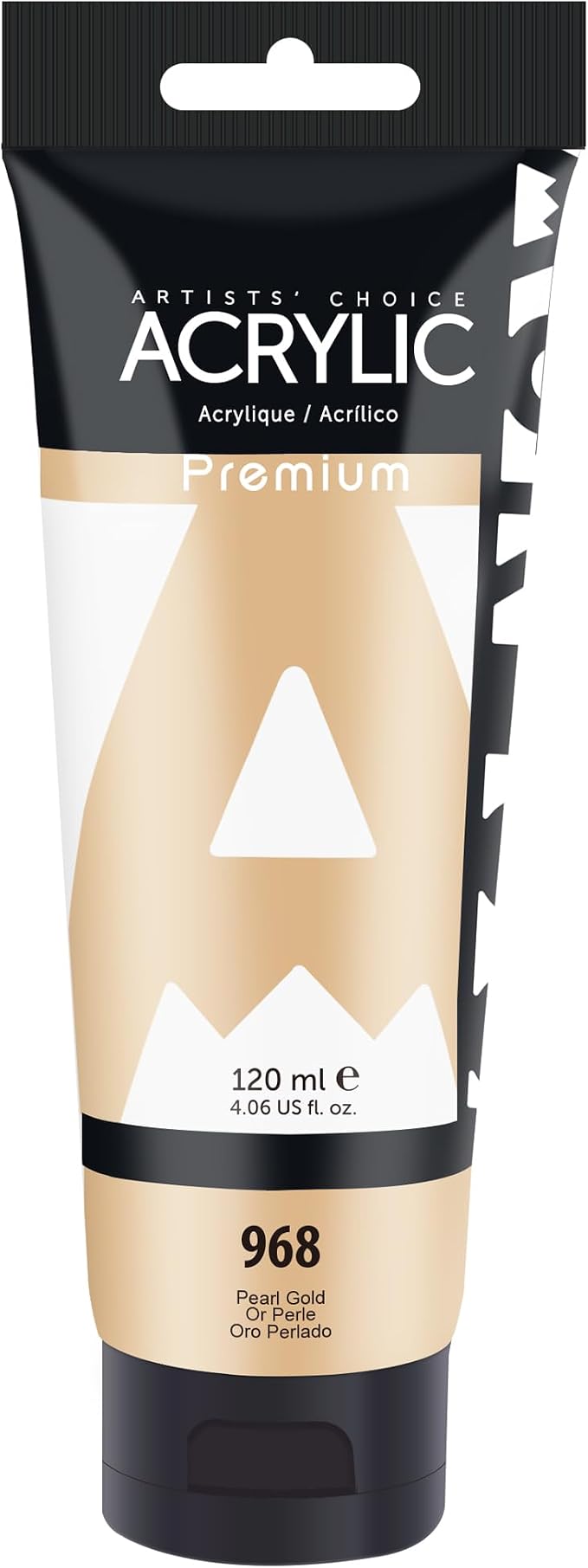 AUREUO Pearl Gold Acrylic Paint, 4 Fl Oz / 120ml Single Tube, Rich Pigment Art by AUREUO