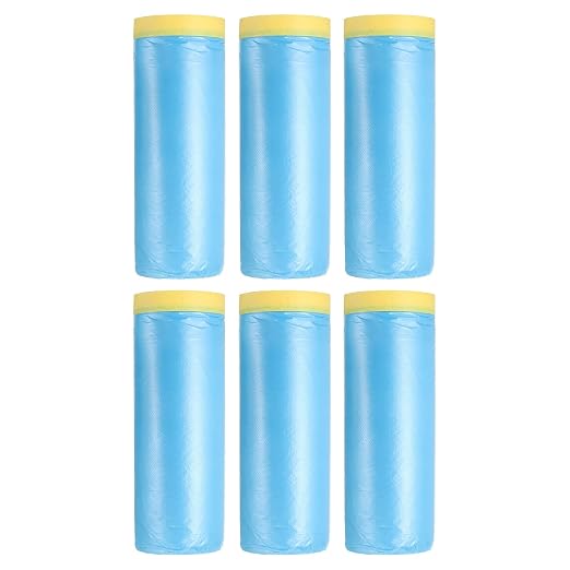 uxcell Pre-Taped Masking Film, 3.6ft x 66ft Plastic Paint Drop Cloth by uxcell