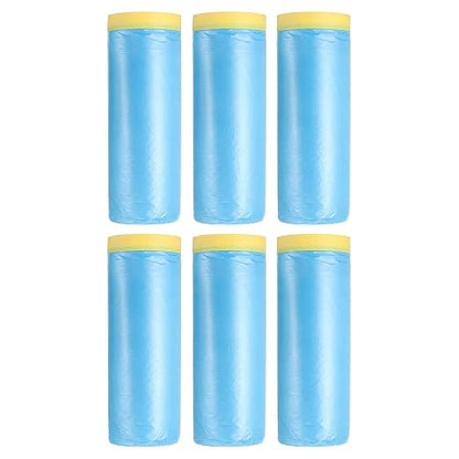 uxcell Pre-Taped Masking Film, 3.6ft x 66ft Plastic Paint Drop Cloth by uxcell