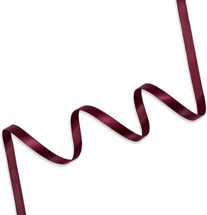 Humphrey's Craft 1/4 Inch Burgundy/Maroon Double Faced Satin Ribbon - Image 2