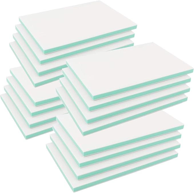 Tosnail 16 Pack 4" x 6" Rubber Stamp Carving Blocks, Soft Rubber by Tosnail