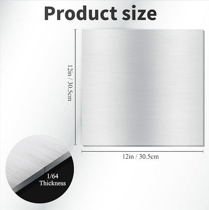 Amyhill 12 Pcs 6061 T651 Aluminum Sheet Metal 12 x 12 x 1/64 Inch Thin Flat - Image 2