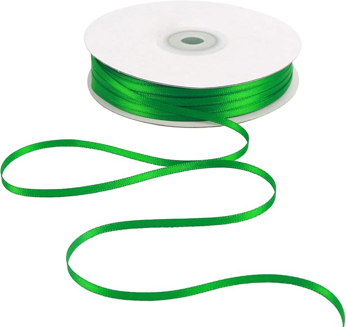 HUIHUANG Thin Green Satin Ribbon by HUIHUANG