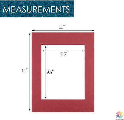 Mat Board Center, 11x14 for 8x10 China Red Color Mats - Image 2