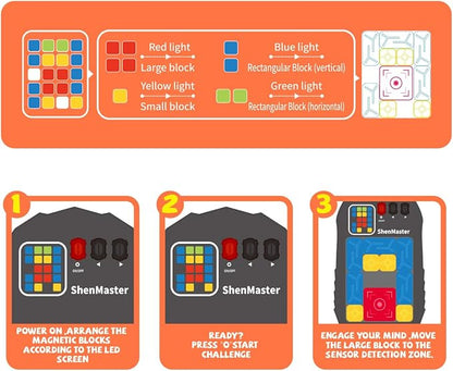 Rechargeable Super Slide Puzzle Game, Klotski Brain Toys - Image 2