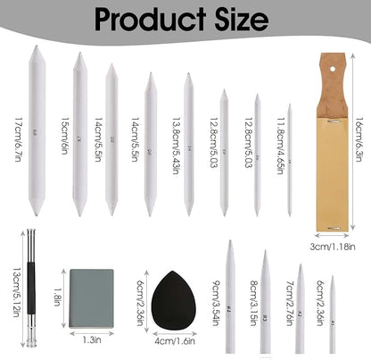 43 Pcs Blending Stumps for Drawing Tortillions Blending Sticks Paper Art - Image 2