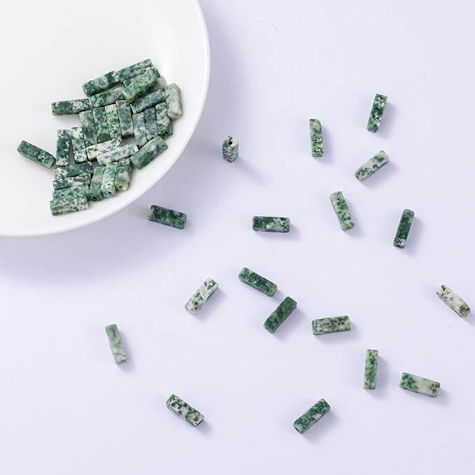 Natural African Jade Rectangle Tube Beads 4x13mm 38cm/str Loose Semi Gemstone - Image 4