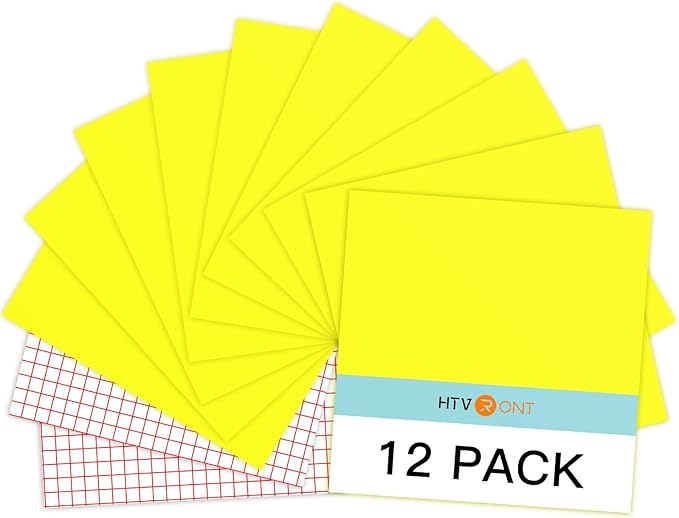HTVRONT Yellow Permanent Vinyl, 12 Pack Lemon Yellow Vinyl by HTVRONT