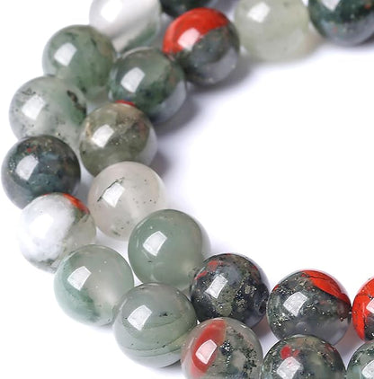 6MM Natural African Bloodstone Gemstone Round Beads Loose Spacer Stone Beads - Image 3