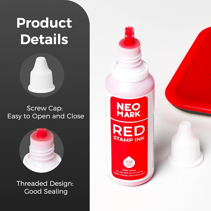 Premium Stamp Ink, Quick-Drying and AP-Certified Non-Toxic Refill Ink - Image 3