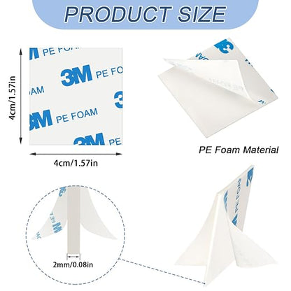 UPINS 150Pack Double Sided Foam Tape Strong Sticky Double Sided Foam Pads - Image 2