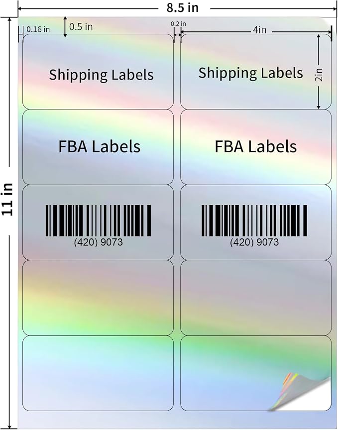 STARLIBOO Shipping Labels Stickers, Permanent Adhesive Sticker - Image 2