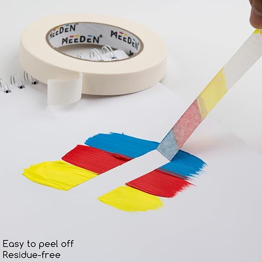 MEEDEN 6 Packs White Artist Tape, 0.5" 0.75" 1.0" x 60 Yard, Acid-Free Painters - Image 4