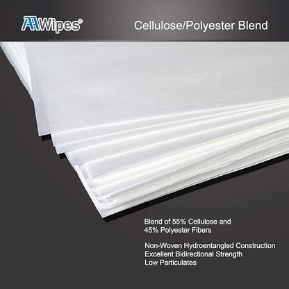 AAwipes Cleanroom Wipes 6" x 6" Lint Free Wipes Cellulose/Polyester Wipers - Image 2