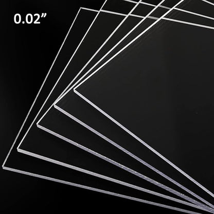 5 Pack 12x12x.02” Clear Plastic Sheet, Plexiglass Craft Plastic Sheets PET - Image 3