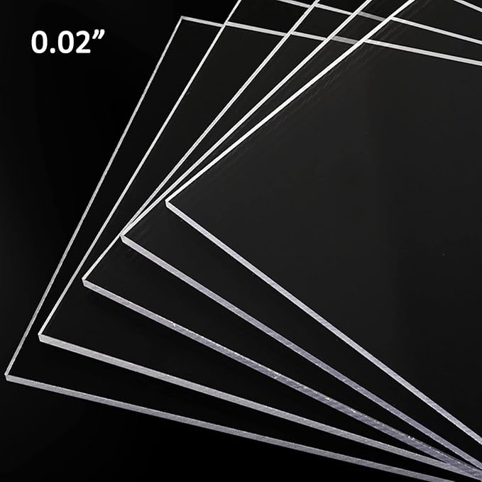 10 Pack 12x12x.02” Clear Plastic Sheet, Plexiglass Craft Plastic Sheets PET - Image 3