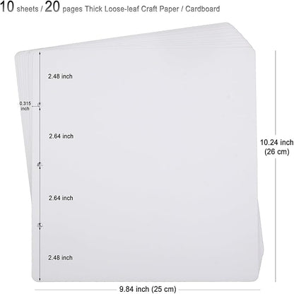 10 Sheets Double Sided Scrapbooking Refill Pages, 9.84x10.24" No Acid Thick - Image 2
