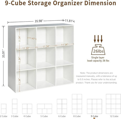 Wooden 9-Cube Storage Organizer - Image 3
