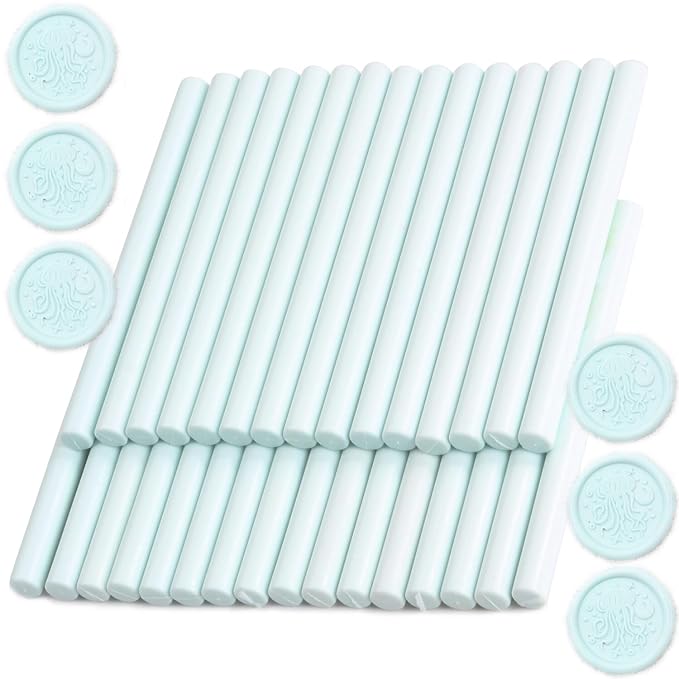 Pale Blue Wax Seal Sticks, HOSEALING Glue Gun Sticks by HOSEALING