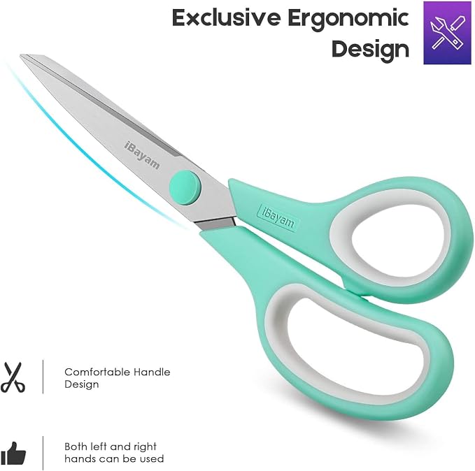 8 '' Multipurpose Heavy Duty Scissors Bulk 24-Pack, 2.5mm Thickness Ultra Sharp - Image 5