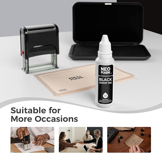 Premium Stamp Ink, Quick-Drying and AP-Certified Non-Toxic Refill Ink - Image 6