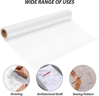 Tracing Paper Roll 36 Inches x 30 Yards, Large Trace Paper White Pattern Paper - Image 4