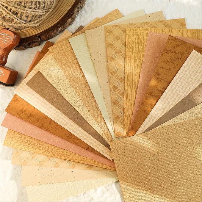 80 Sheets Textured Scrapbook Paper Packs, Scrapbooking, Junk Journals, Card - Image 8