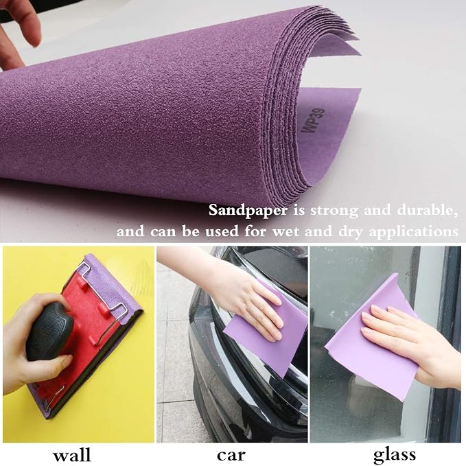 MAXMAN 1200 Grit Sandpaper 20 PCS, Wet Dry Sandpaper Sheets 9 x 11 Inch - Image 5