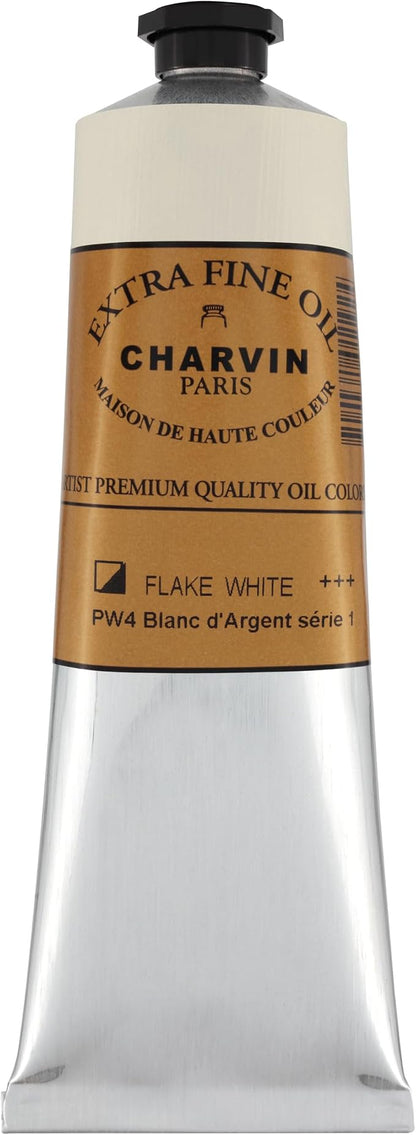 Charvin Extra Fine Oil Paint, Flake White Hue 150 ml - Image 2