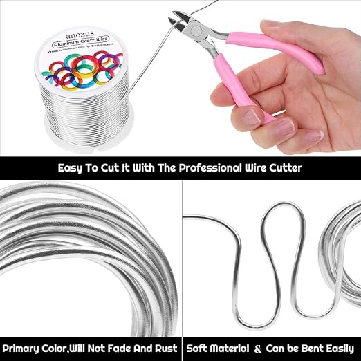 Anezus 12 Gauge Aluminum Wire 100 Feet - 2mm Metal Armature Bendable Sculpting - Image 5