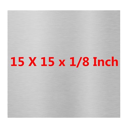 6061 T651 Aluminum Sheet Metal 15 x 15 x 1/8 Inch Thickness Rectangle Metal by Lswteiz