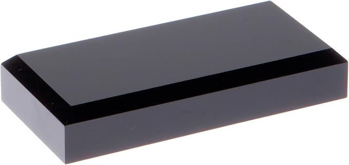 Plymor Black Acrylic Rectangular Beveled Display Base by Plymor