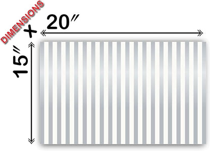 Flexicore Packaging Metallic Silver Pin Stripe Print Gift Wrap Tissue Paper - Image 4