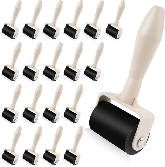 Supkiir 20Pcs Rubber Brayer Roller, 1.4Inch Ink Roller by Supkiir