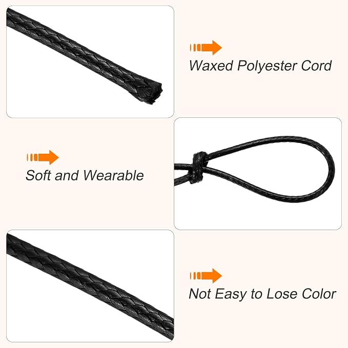MECCANIXITY Waxed Cord 1.5mm Waxed Thread 87 Yard Wax String Leather Cord - Image 3
