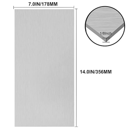 6061 T651 Aluminum Sheet Metal 7 x 14 x 1/8 Inch Flat Plain Aluminum Plate - Image 2