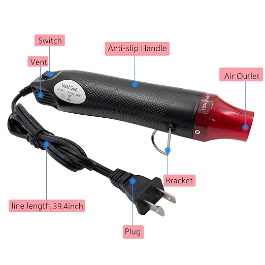 Mini Heat Gun, Portable Hot Air Gun Tool - Image 3