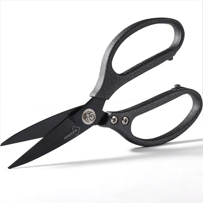 Heavy Duty All Purpose Scissors, Stainless Steel Blades, Frosted Gray Comfort by BoFuYuan