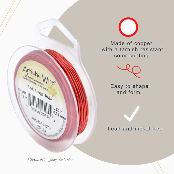 Artistic Wire, 24 Gauge Tarnish Resistant Colored Copper Craft Jewelry Wrapping - Image 2