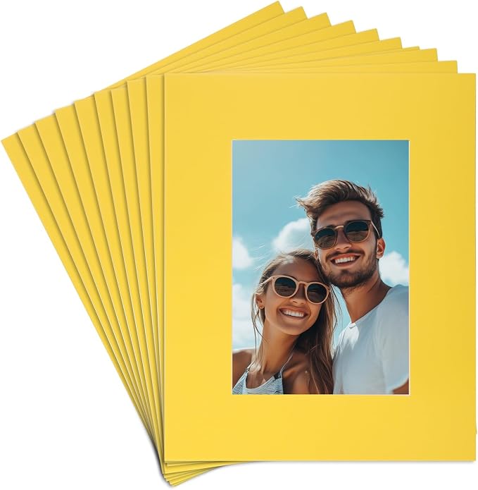 uxcell 10Pcs Picture Mats, 8 x 10 Mat Board Center by uxcell
