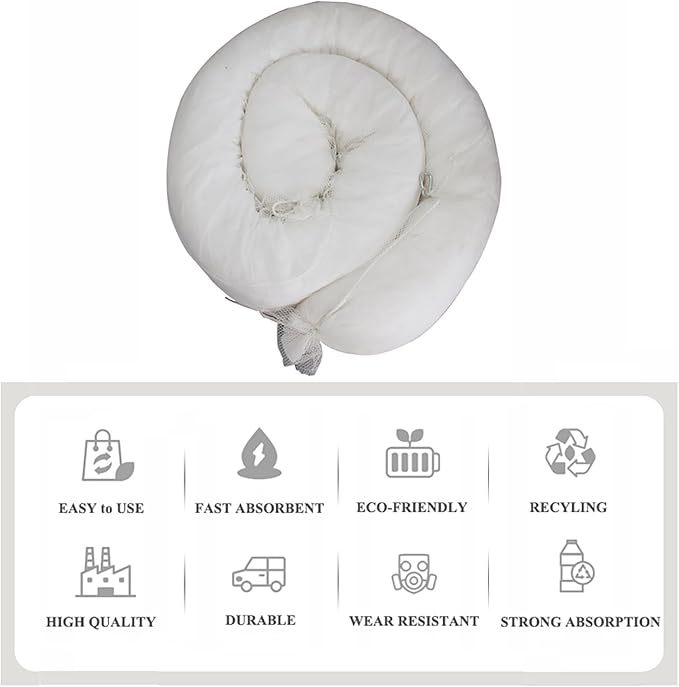 XIFENG Oil Absorbent Socks Oil Boom Soak up Oil Diesel Fuel Hydrocarbon Based - Image 2