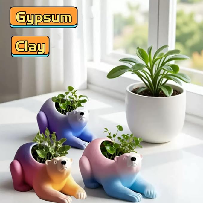 Animal Resin Molds Silicone 3D Cute Polar Bear Epoxy Resin Plaster Candle - Image 7