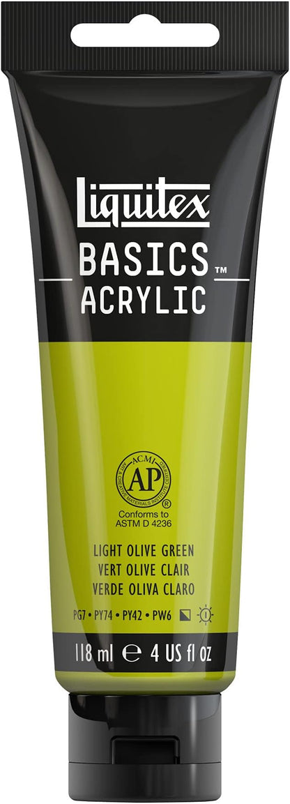 Liquitex BASICS Acrylic Paint, 118ml Tube, Light Olive Green by Liquitex