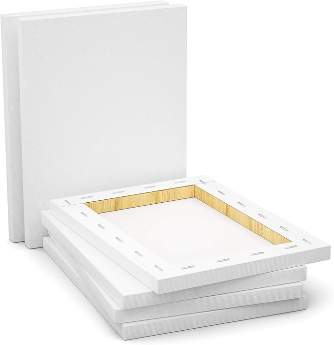 GOTIDEAL Stretched Canvas, 11x14 Inch Set of 7, Primed White - Image 4