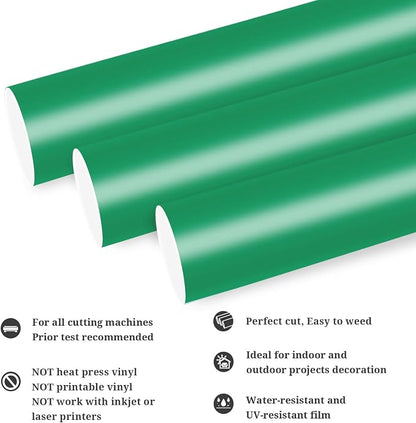 TECKWRAP Permanent Adhesive Vinyl 12" x 10ft, Matte Kelly Green - Image 2