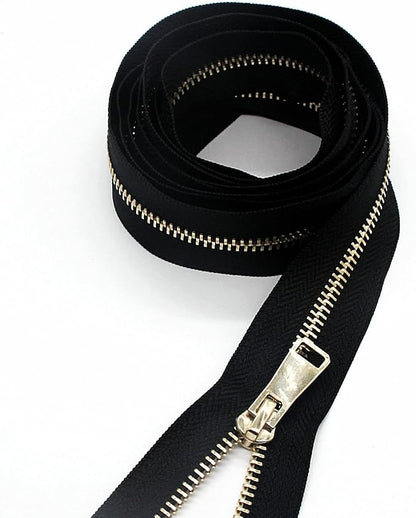 Leekayer #5 Metal Zippers Roll Bulk 2 Yards Black Zipper by The Yards - Image 3