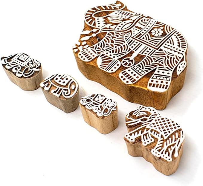 Wooden Block Stamp for Block Printing by Hashcart