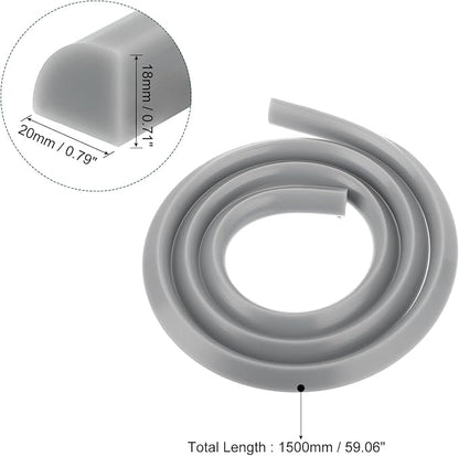 uxcell Flexible Molding Trim, 59 Inch Flexible Quarter Round Molding Silicone - Image 2